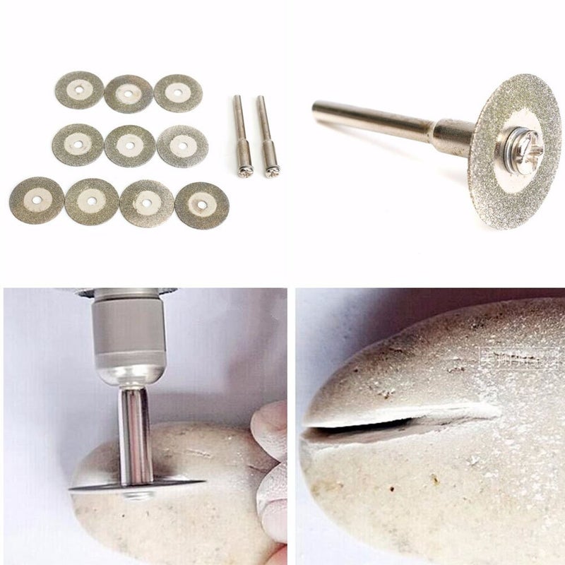 Lukcase Diamond Cutting Wheel Cut Off Discs Coated Rotary Tools W/Mandrel 50mm for Dremel by Lukcase - Image 2